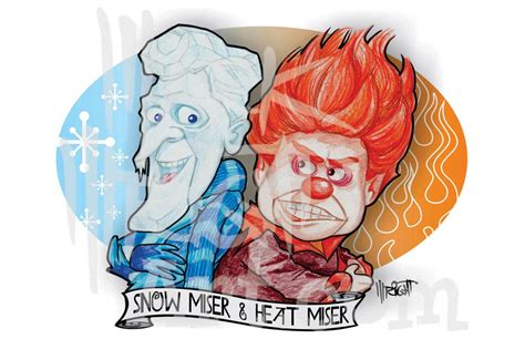 Snow Miser And Heat Miser The Miser Brothers 11 X Etsy