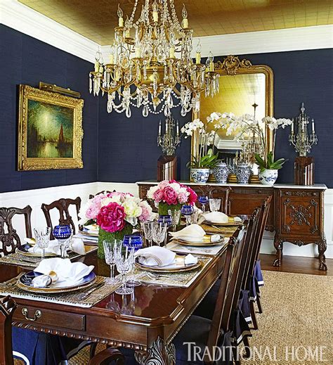 In fact, here at modsy we've recently seen a rise in formal dining room designs! New Home in Navy and Indigo | Traditional Home "Haruki ...