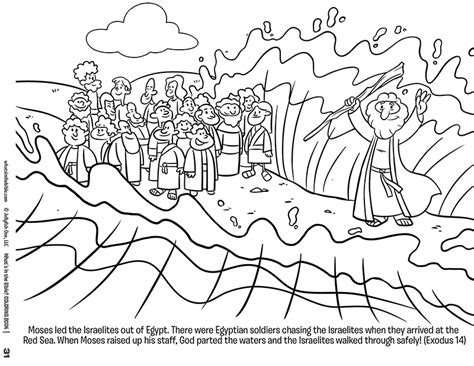 Moses Crosses The Red Sea Coloring Page Coloring Home