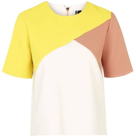 Topshop Colour Block Asymmetric Tee Asymmetrical Tee Color Block Tee