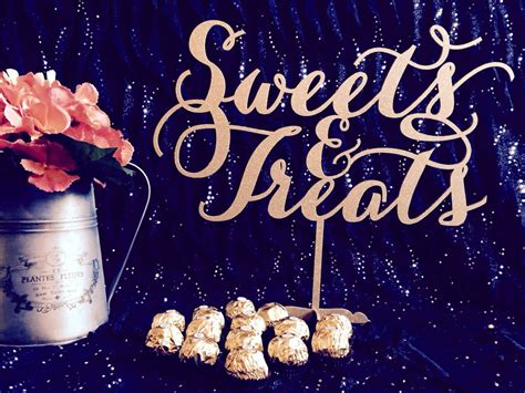 Sweets And Treats Sign Candy Buffet Dessert Table Wedding Etsy