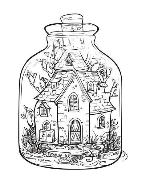 Indulge in a magical world of fairies with our "Fairy Houses in Jar