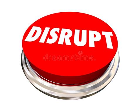 Disrupt Button Shake Up Innovate Make Change Stock Illustration