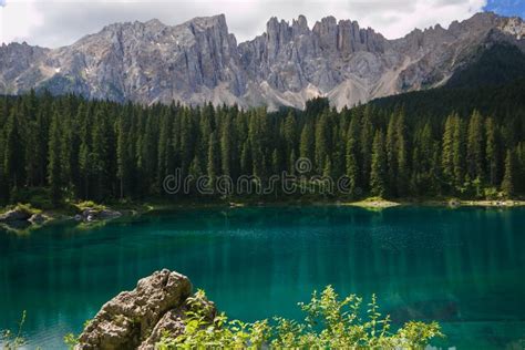 Alpine Lake With Turquoise Water In Italy Stock Image Image Of