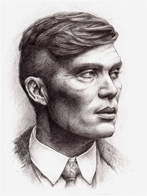 Peaky Blinders Thomas Shelby Pencil Art Human Figure Sketches Design Art Drawing Realistic