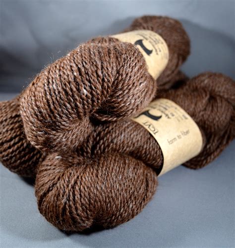 Natural Alpaca Wool Yarn Blend Medium Brown Undyed 2 Ply Etsy