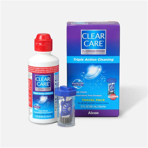 Clear Care Triple Action Cleaning Contact Travel Pack 3 Oz