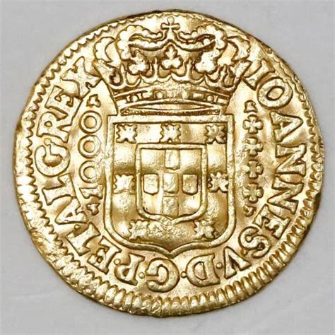 Portugal Lisbon Mint 1000 Reis Joao V 1712 Daniel Frank Sedwick