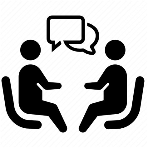 Business Conversation Discussion Meeting Talking Icon Download On