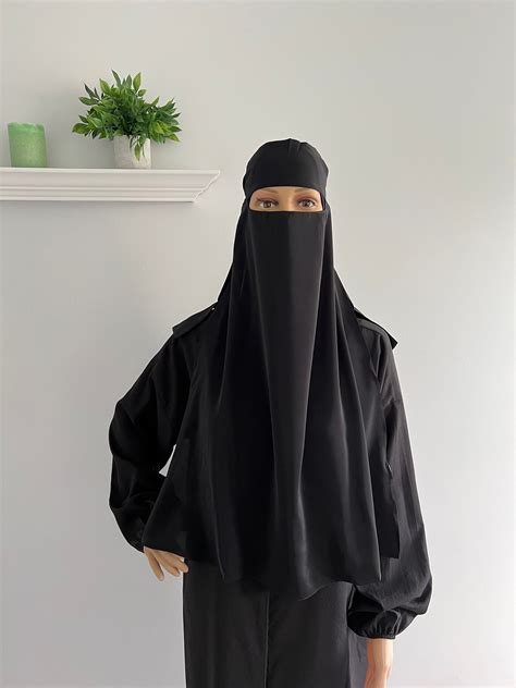 Buy Niqab Muslim Women Burka Islamic Single Layer Polyester Hijab