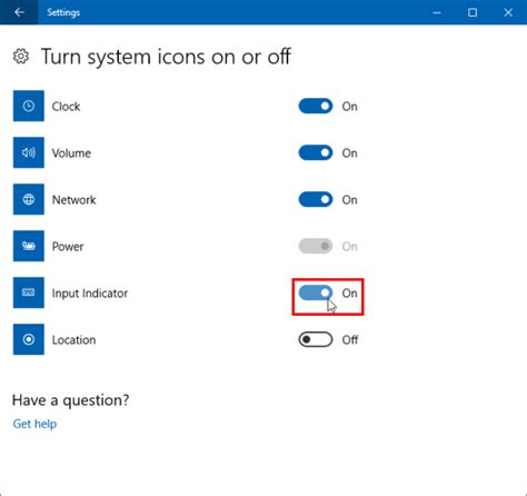 How To Show Language Barinput Indicator Icon In Windows 10 Taskbar