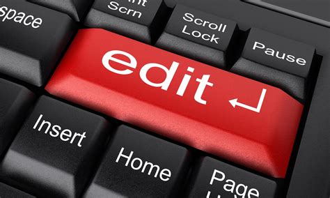 Edit Word On Red Keyboard Button 7611835 Stock Photo At Vecteezy