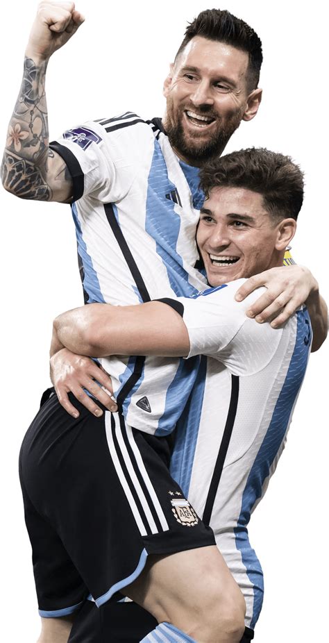 Lionel Messi And Julián Álvarez Argentina Football Render Footyrenders