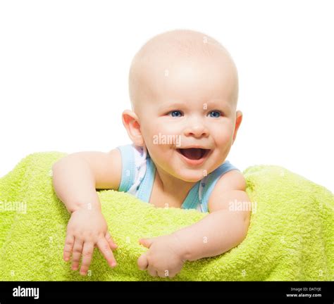 Laughing Cute Little Happy Baby Boy Close Up Portrait Stock Photo Alamy