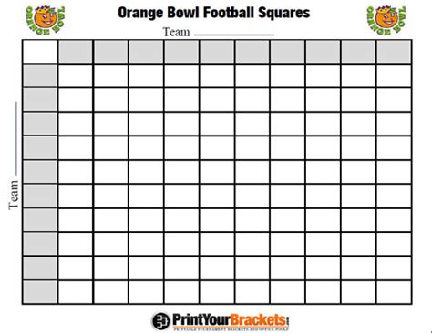 College football bowl pick em office pool sheet. Orange Bowl Football Pool - Printable Version