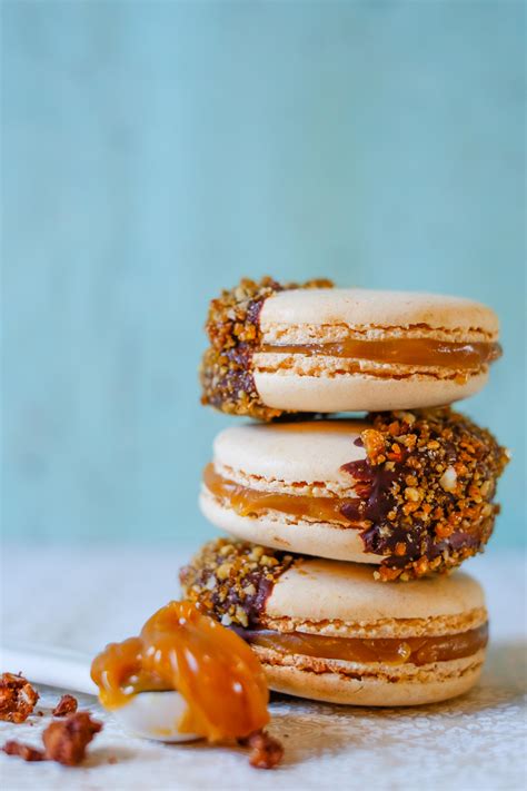 Did macron break his own covid rules? Salted Caramel Praline Macarons