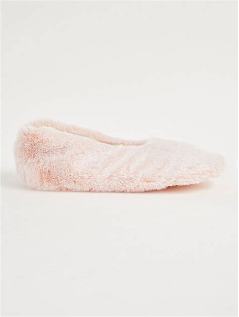 Pink Faux Fur Slippers Lingerie George At Asda
