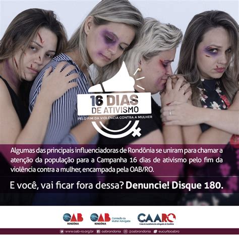 Influenciadoras digitais unem se à OAB RO na campanha dias de ativismo pelo fim da violência