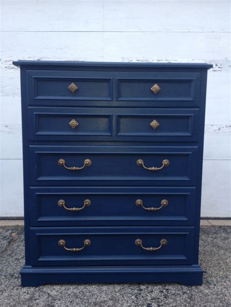 December 10, 2012 by reeves @ the weathered door 21 comments. Navy blue painted highboy dresser by Twice Loved Furniture ...