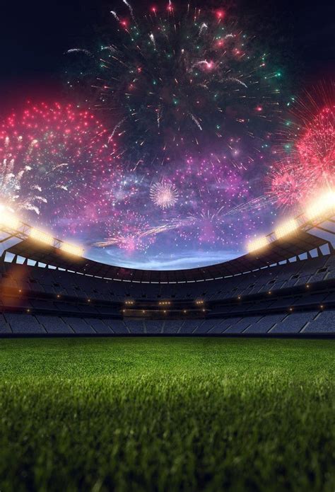 Buy Discount Kate Sports Soccer Field Background Fireworks World Cup