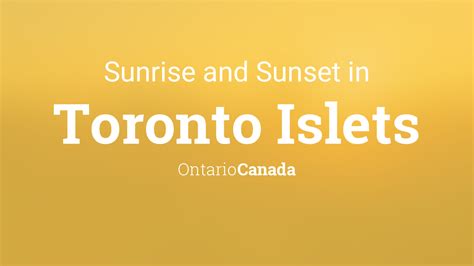 Sunrise and sunset times in Toronto Islets, September 2021