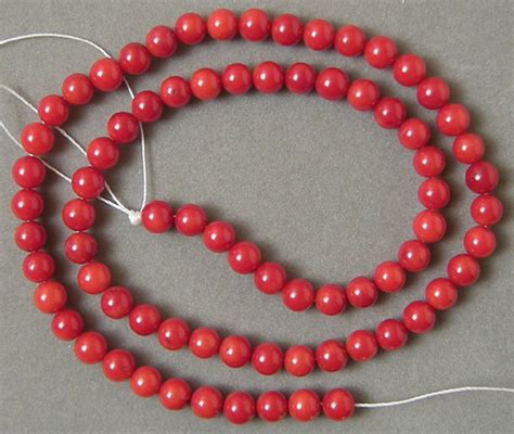 Coral Round Beads