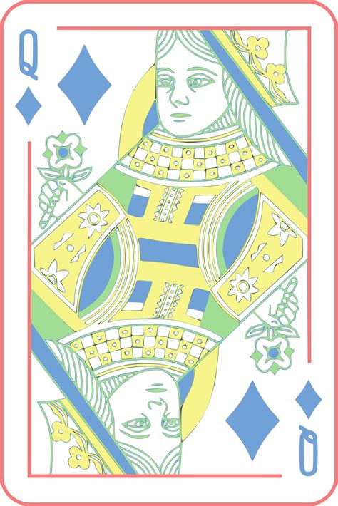 When the seven of pentacles appears in the future position, the tarot deck is predicting that you will see success in your future; Queen of Diamonds Pastel in 2020 | Pastel, Deck of cards, Queen