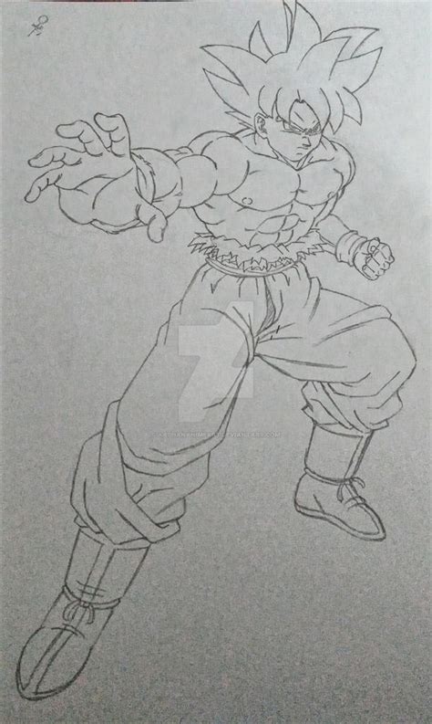 Goku Ultra Instinct Sketch By Aashananimeart On Deviantart