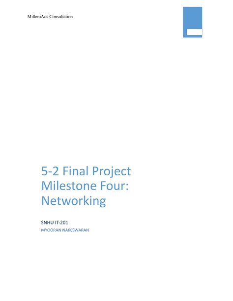 5 2 Final Project Milestone Four Networking 5 2 Final Project