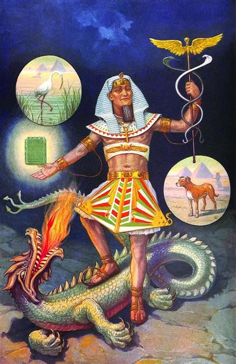 Hermes Standing Upon The Back Of Typhon Masonic Poster 11 X 17 Tme