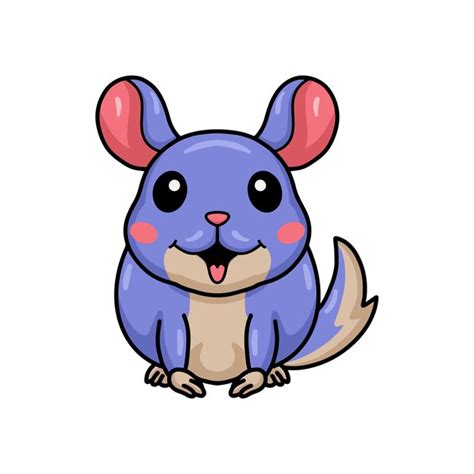 Premium Vector Cute Little Chinchilla Cartoon Character