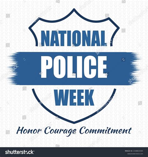 National Police Week Background Blue Line Stock Vector Royalty Free