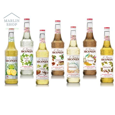Monin Premium Syrup Ml Liter Hazelnut Caramel Vanilla