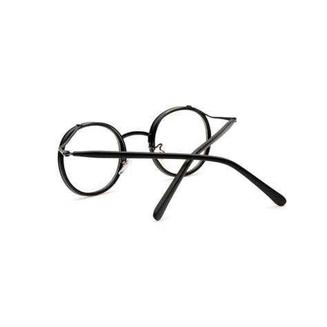 Mincl Men Women Designer Tr90 Retro Round Metal Frame Light Eyeglasses Frame Yhl Matte Black