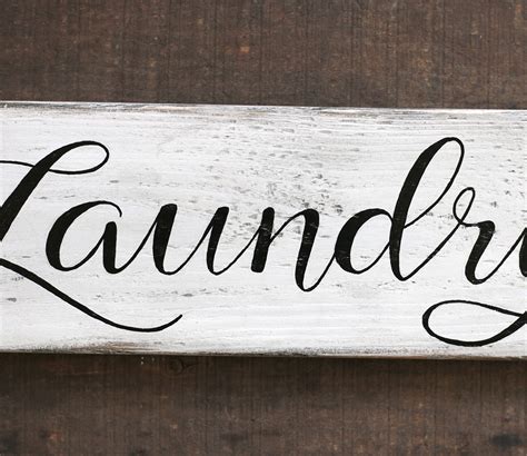 Laundry Distressed Wood Sign The Weed Patch