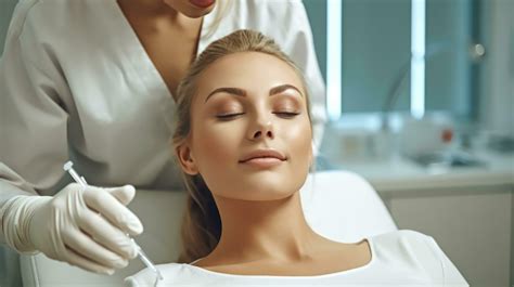 Young Woman Is Getting A Rejuvenating Facial Injections At Beauty Clinic Illustration Ai