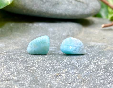 Raw Blue Larimar Light Blue Natural Stone Larimarbohemian Etsy