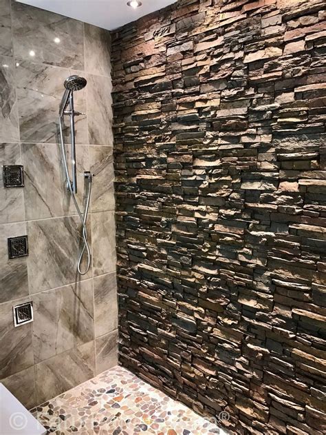 Waterproof Bathroom Wall Panels Design Wstone Brick Style Stone