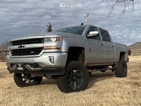 2018 Chevrolet Silverado 1500 Wheel Offset Aggressive 1 Outside