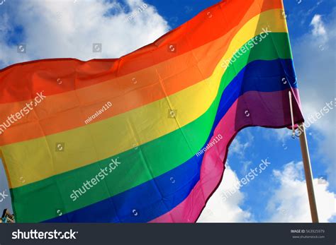 Rainbow Flag Lgbt Movement On Sky Stock Photo 563925979