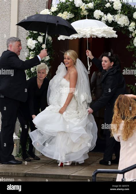Bride Helen Mcconnell Arrives For Her Wedding To Manchester United