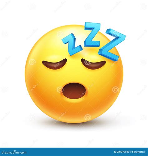 Sleeping Emoji Stock Vector Illustration Of Snooze 227372045