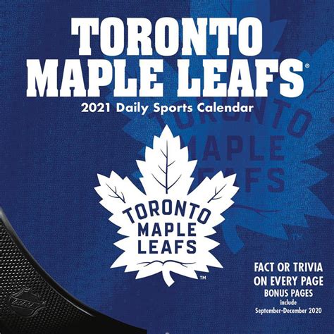 Les maple leafs de toronto sont une franchise de hockey sur glace professionnel. Toronto Maple Leafs 2021 6.125 x 5.125 Inch Daily Desktop ...