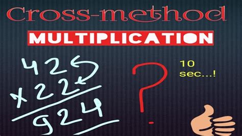Cross Multiplication Method Calculations In Seconds Youtube