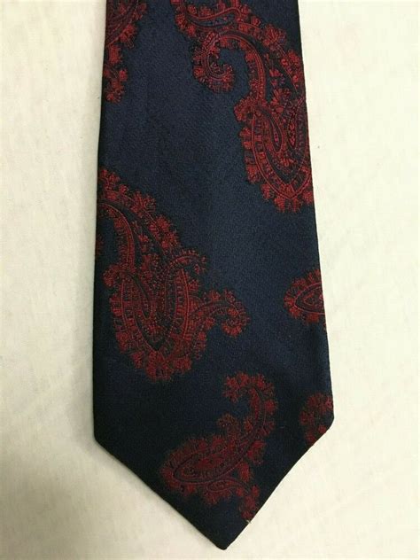 New Austin Manor Blue Red Paisley Vintage Tie Never Worn Austin Tie