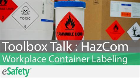 2 Minute Toolbox Talk HazCom Workplace Container Labeling YouTube
