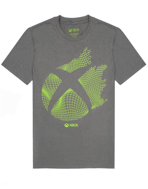 Xbox Logo Mens Gaming Short Sleeve T Shirt Charcoal — Vanilla Underground