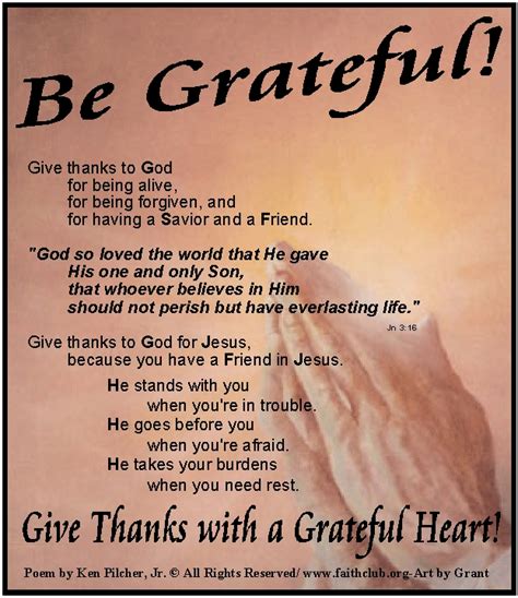 Be Grateful Christian Poemalways Have Gratitudethankful To God