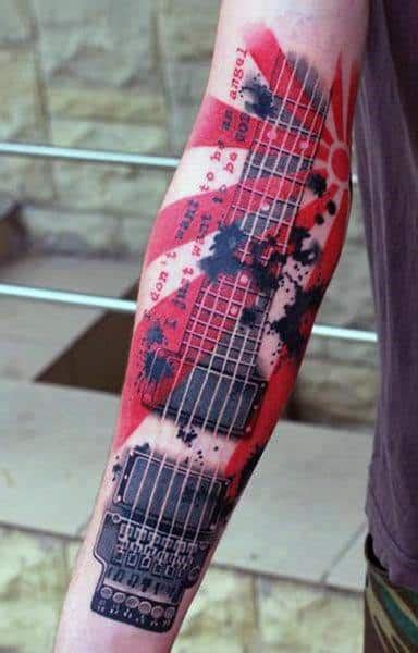 Regardless of what your dragon of choice symbolizes, it can certainly be an improvement to the classic barbwire forearm tattoo. 60 Red And Black Tattoos For Men - Manly Design Ideas