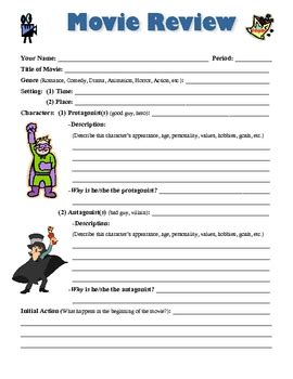 Check spelling or type a new query. Movie Review FORM - standards-based! by Monica Lukins | TpT
